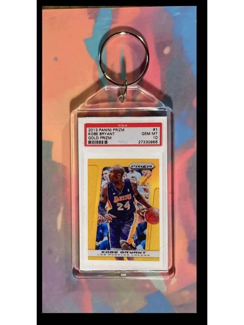 3004 Kobe Bryant 2013 Panini Gold Prizm Custom Keychain-Great Gift